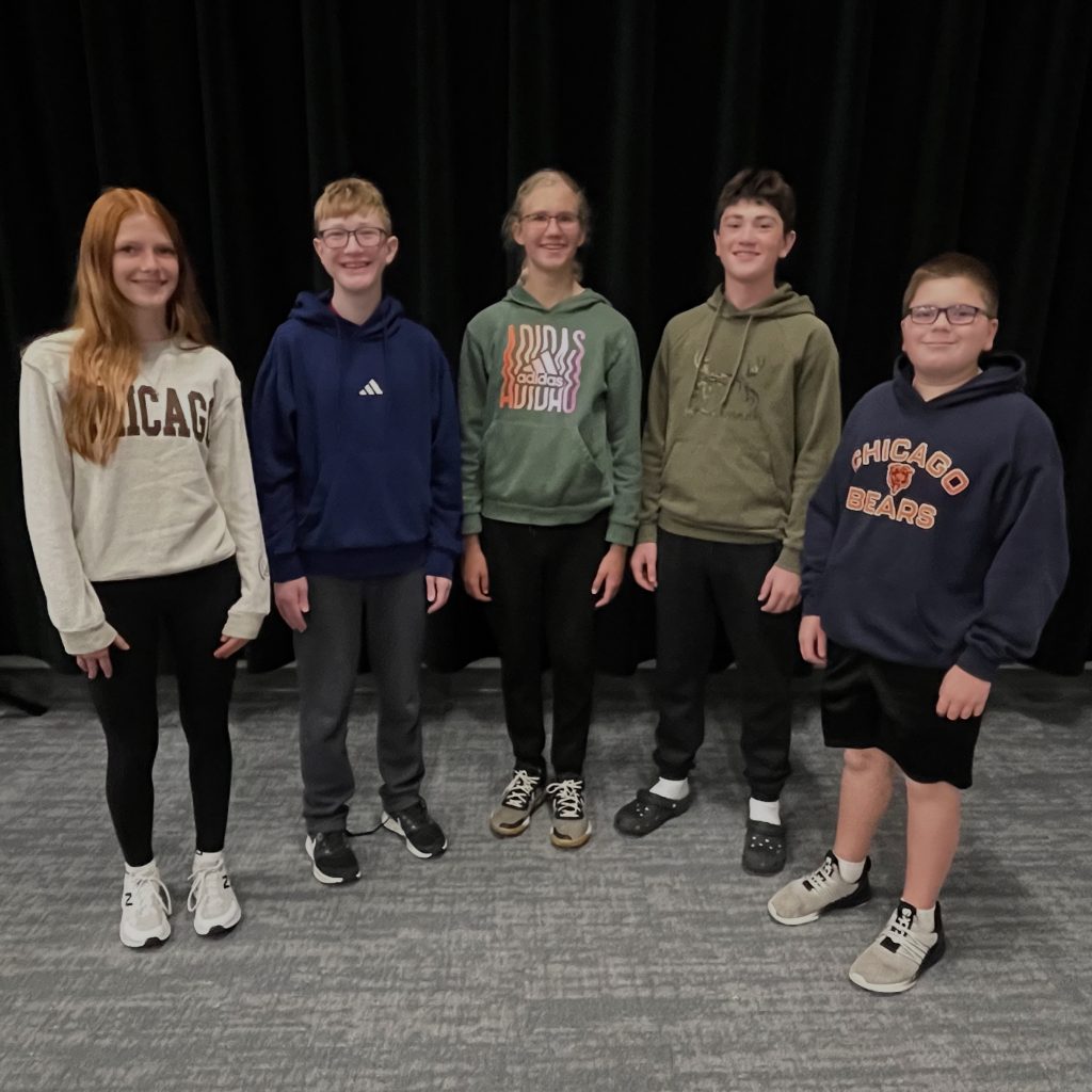 Left to Right: Verona Moore, Carter Briggeman, Charlie Christensen, Ben New, Lincoln Wager