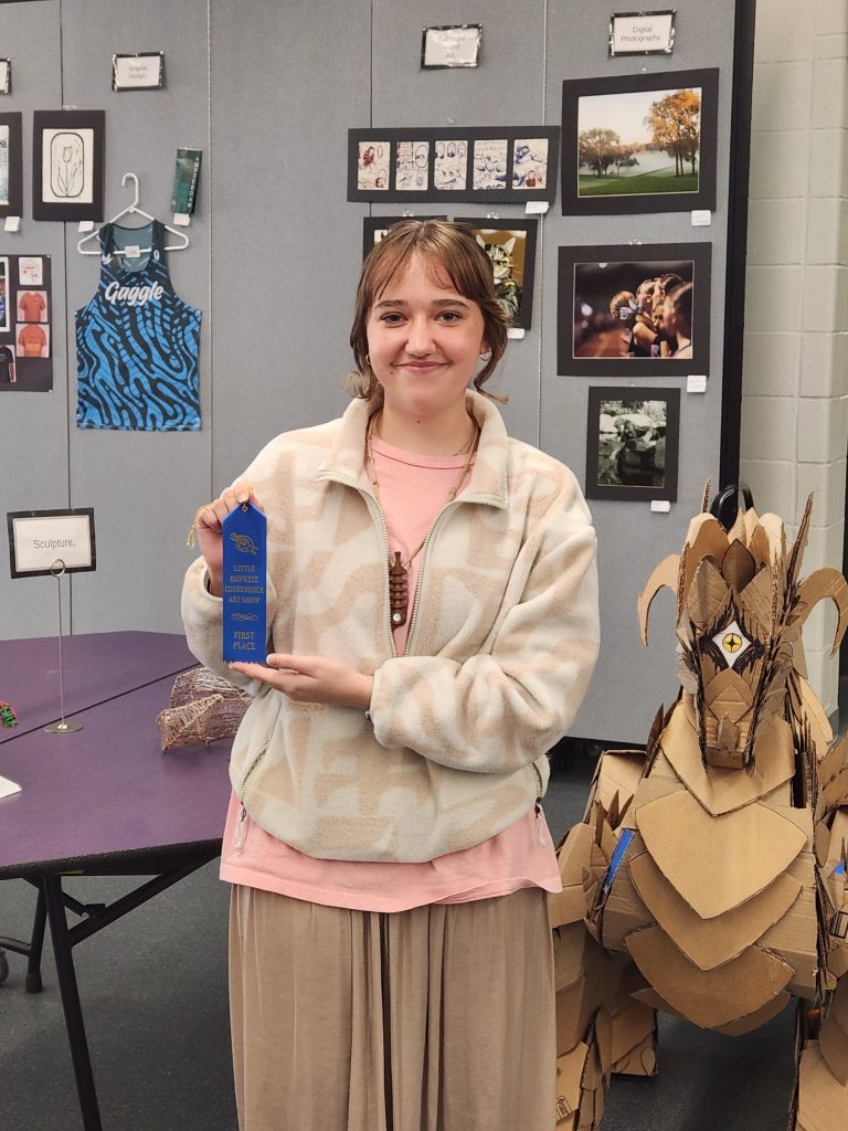 DCG High School students received awards at the Little Hawkeye Conference Art Show.