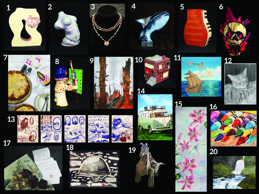 Students from DCG High School participated in the Little Hawkeye Conference Art Show.